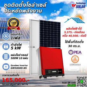 ชุดติดตั้งโซล่าเซลล์ SET 5 kW ออนกริด